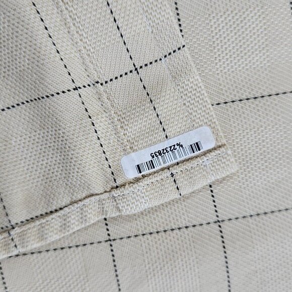 Charles Tyrwhitt French Cuff Shirt Men's 18/37 Tan Windowpane Classic Fit EUC - Picture 4 of 13